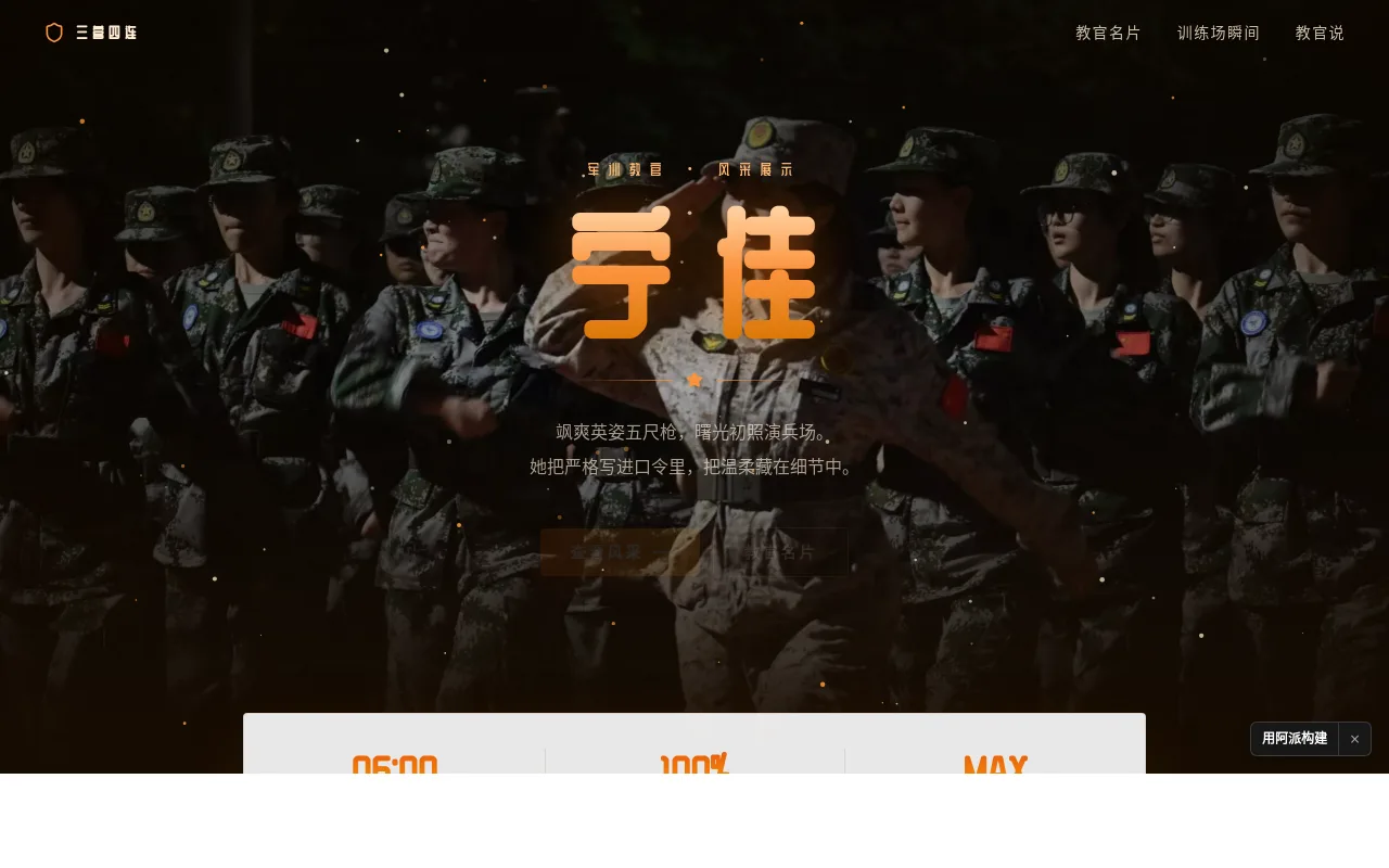 宁佳教官风采展示页 的封面