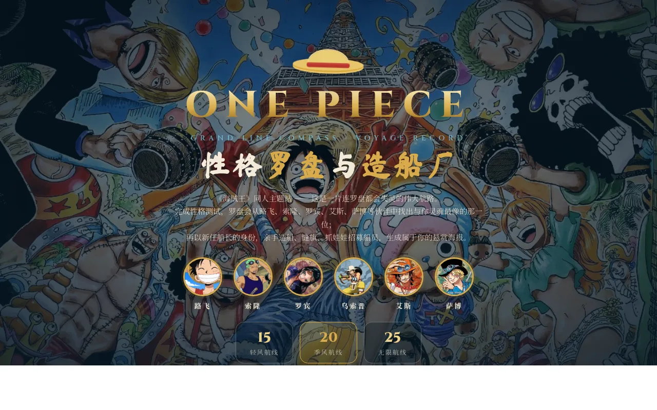 海贼王性格测试与造船 的封面